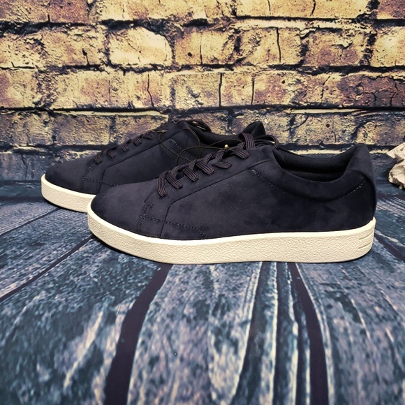 H&M Mens Dark Blue Velour Sneakers US 8.5~NEW - Picture 3 of 8